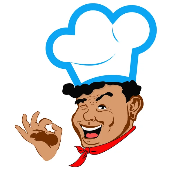 Chef Face.Restaurant negócio — Fotografia de Stock