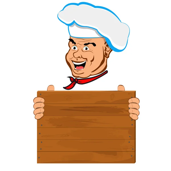 Happy joyful Chef and design your menu — Stock Photo, Image