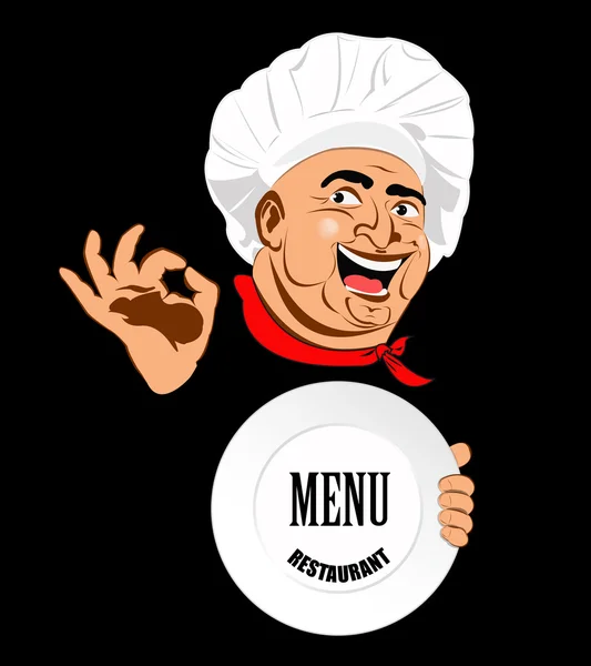 La mejor comida para gourmet de Chef.Vector — Vector de stock