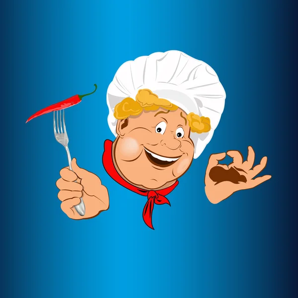 Grappige chef.best voedsel voor gastronomische — Stockfoto