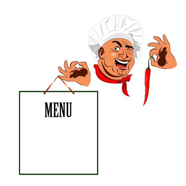 Funny Chef.Best food for gourmet — Stock Photo, Image