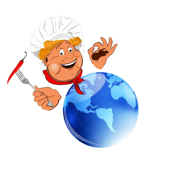 Komik chef.best gurme gıda — Stok fotoğraf