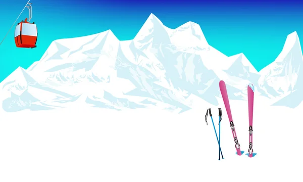 Extremsport-Winterruhe in den alpinen Skigebieten — Stockfoto