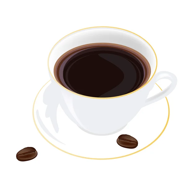 Kaffe på en vit background.vector — Stock vektor