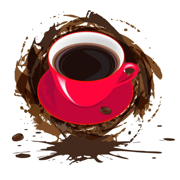 Morgon svart coffee.vector — Stock vektor