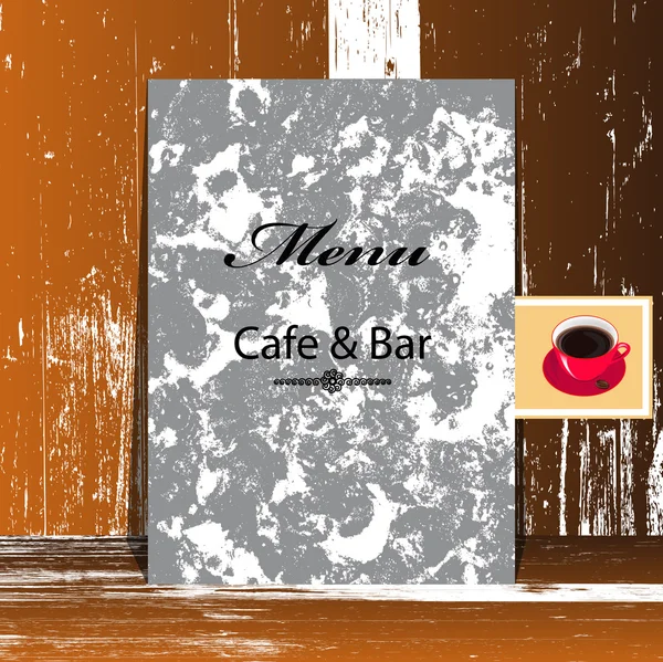 レストランのメニューをパンフレット café.vector — ストックベクタ
