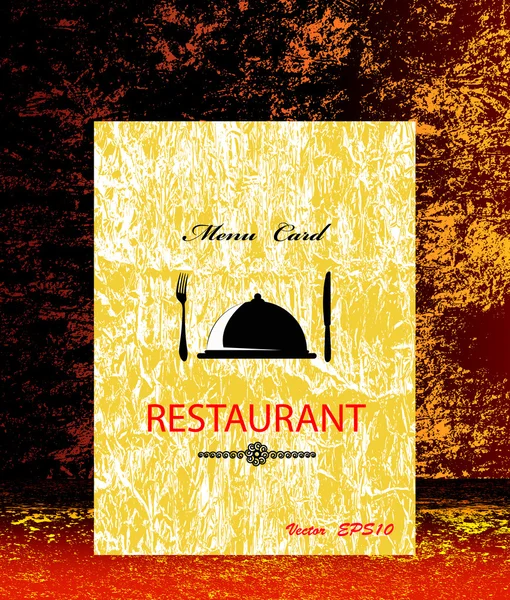 Menu de folhetos para restaurante, cafeta.Vector — Vetor de Stock