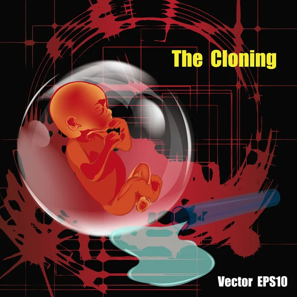 The cloning . future.Genetic research.Vector — Stock Vector