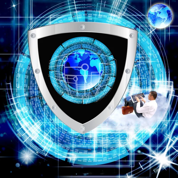 Die neueste Internettechnologie.connection.cybersecurity — Stockfoto