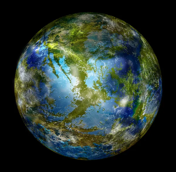 Globe earth op een zwarte achtergrond — Stockfoto