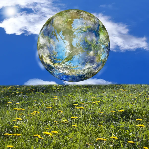 Schöner grüner Planet Erde — Stockfoto