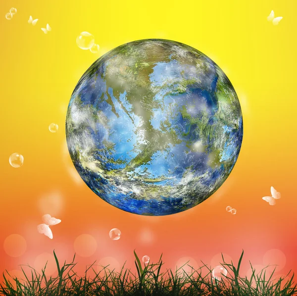 Geo climate technology.Nature background — Stock Photo, Image