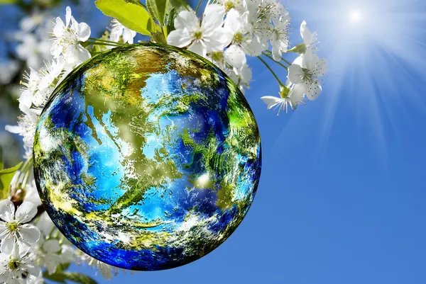Dünya günü. sezon nature.spring arka plan