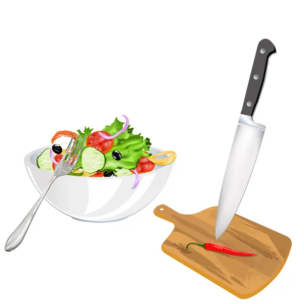gourmet.healthy food.vector için taze sebze salatası