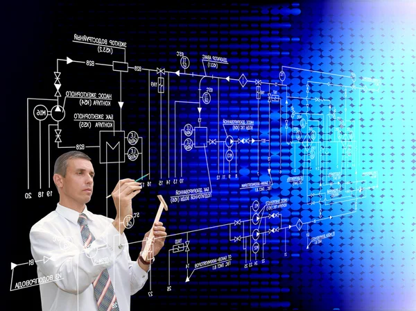 Ingeniería innovadora diseñando comunicación por Internet —  Fotos de Stock