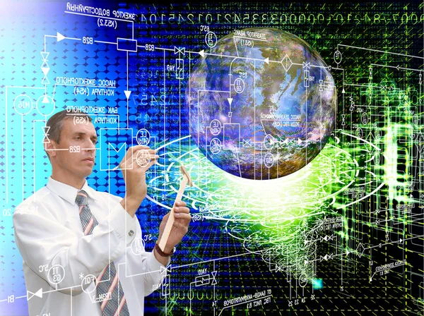 Engineering designar Internetkommunikation — Stockfoto