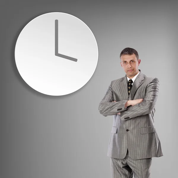 Επιχειρηματίας και time.business έννοια — Φωτογραφία Αρχείου