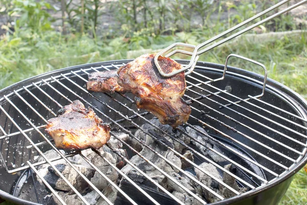 Barbecue in de zomertuin — Stockfoto