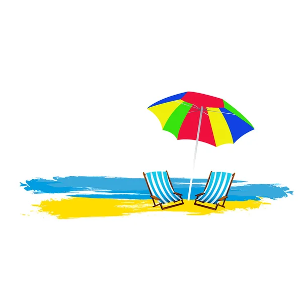 Praia rest.Vector fundo — Vetor de Stock