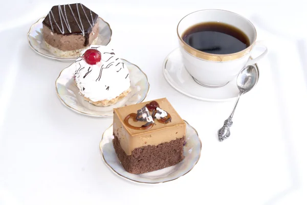 Καφέ και κέικ — Φωτογραφία Αρχείου