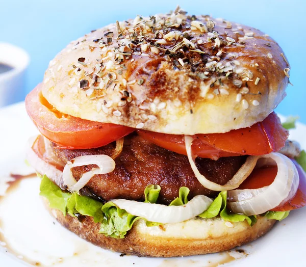 Klasik burger — Stok fotoğraf