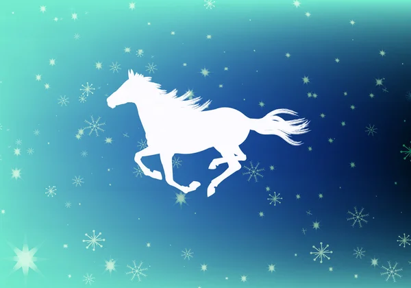 Horse.festive クリスマス カードの新年 — ストック写真