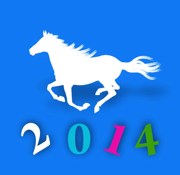 El caballo feliz año nuevo.Tarjeta abstracta de fiesta.Fondo vectorial — Vector de stock