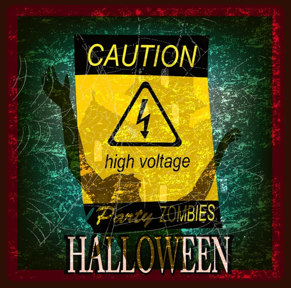 Joyeux poster d'Halloween. Carte vectorielle — Image vectorielle