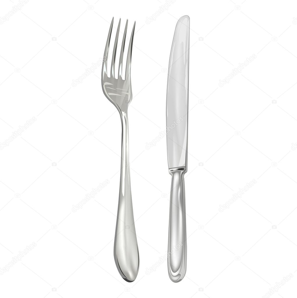 Knife and fork.Vector
