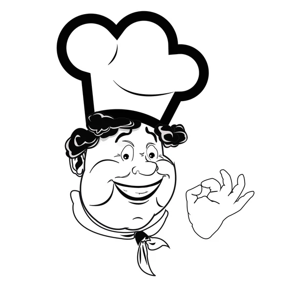 Komik surat chef.portrait cook. — Stok fotoğraf