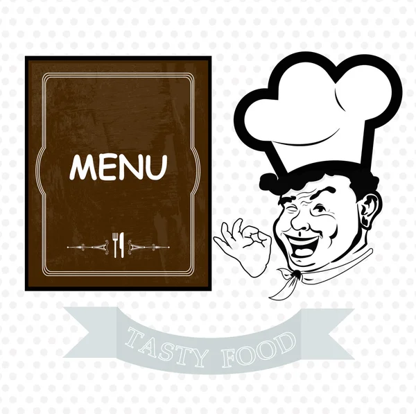 从 chef.vector 背景最佳美味新鲜晚餐 — 图库矢量图片