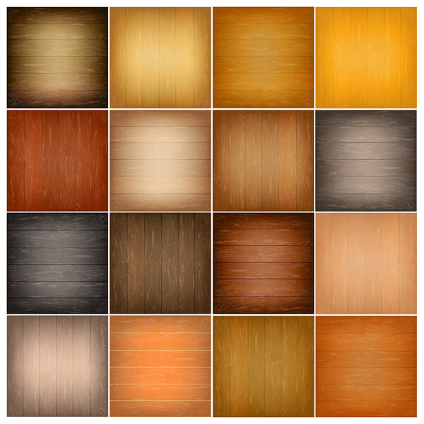 Набор цветных деревянных текстур.
