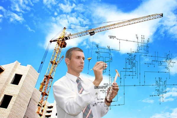 Engineering konstruktion designing.engineer designer — Stockfoto