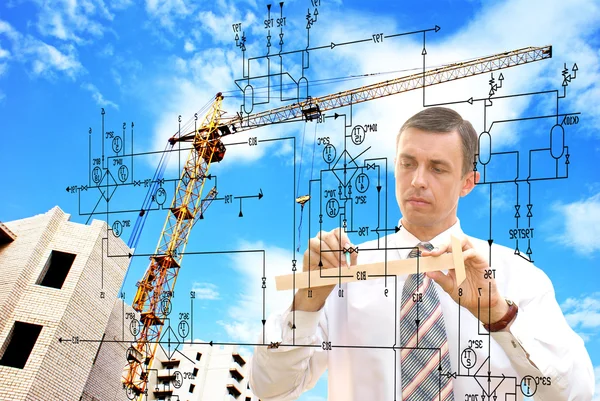 Engineering konstruktion designing.engineer designer — Stockfoto