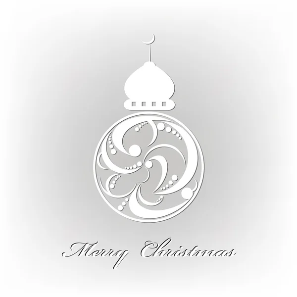 Abstraktní bílé arabské vánoční ball.creative vektor — Stockový vektor