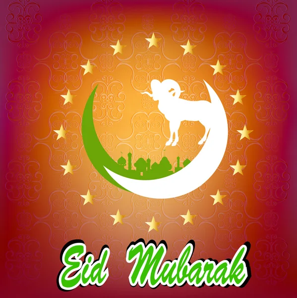 Festival del sacrificio Eid Al Azha o Eid Al Adha.Ramadan Kareem.Vector — Archivo Imágenes Vectoriales