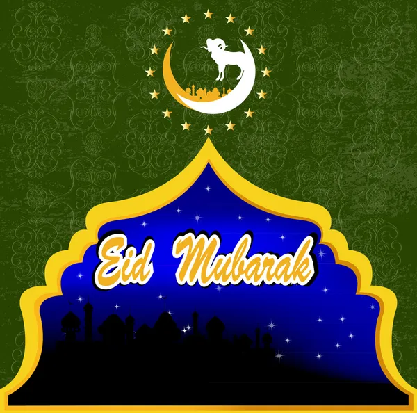 Festiwal ofiary eid al azha lub eid al adha.ramadan kareem.vector — Wektor stockowy