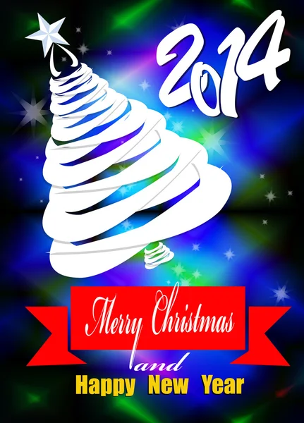 Creative New Year card.Christmas Eve. Vector illustration — Stock Vector