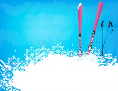 Kış Kayak christmas.new için yıl tatil tatiller.