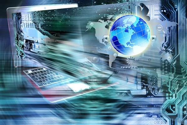 Innovative globalization computers technology.Internet — Stock Photo, Image