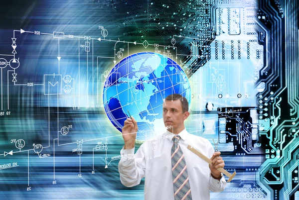 Internet connect technologies.Science.Globalization — Stock Photo, Image