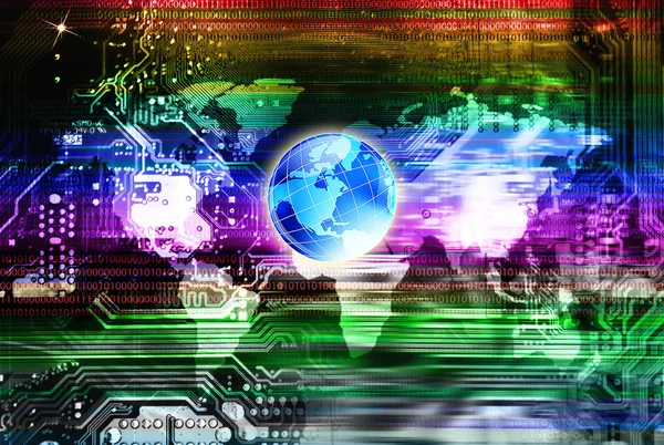 Computers programming engineering technologies.Globalization — Stock Photo, Image