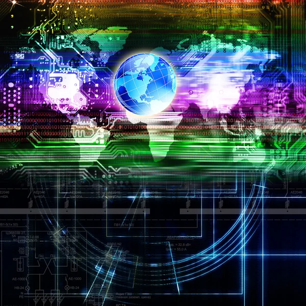Programação Computadores engenharia technology.Science globalização — Fotografia de Stock