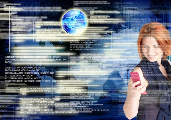 Globalisering internet-teknik — Stockfoto