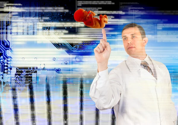 Programming computers cloning people future — Stock Photo, Image