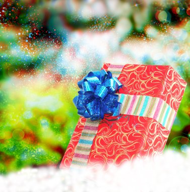 bir kar Holiday.Christmas.Gift kutulara