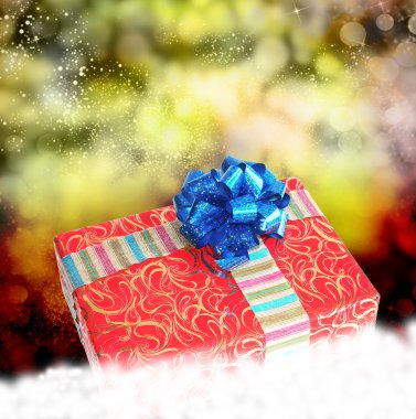 Yeni yıl holiday.christmas.gift kutulara bir kar