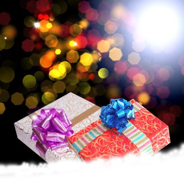 parlak bir arka plan üzerinde yeni yıl holiday.christmas.gift kutular