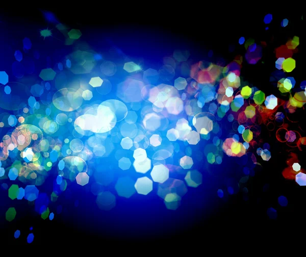 Noite de festa.Fundo abstrato azul com luzs.noite.Férias . — Fotografia de Stock