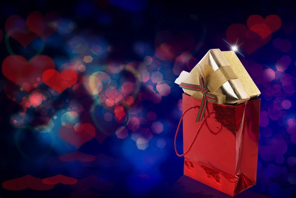 Giften boxes.valentines day.holiday kaart — Stockfoto